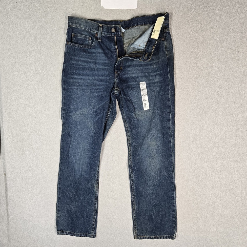 Faded Glory Men Jeans 32X30 Blue Denim DFD-4347 Straight NWT
